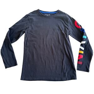 Calvin Klein Jeans Boys Size M (10/12) Long Sleeve Black Logo Shirt